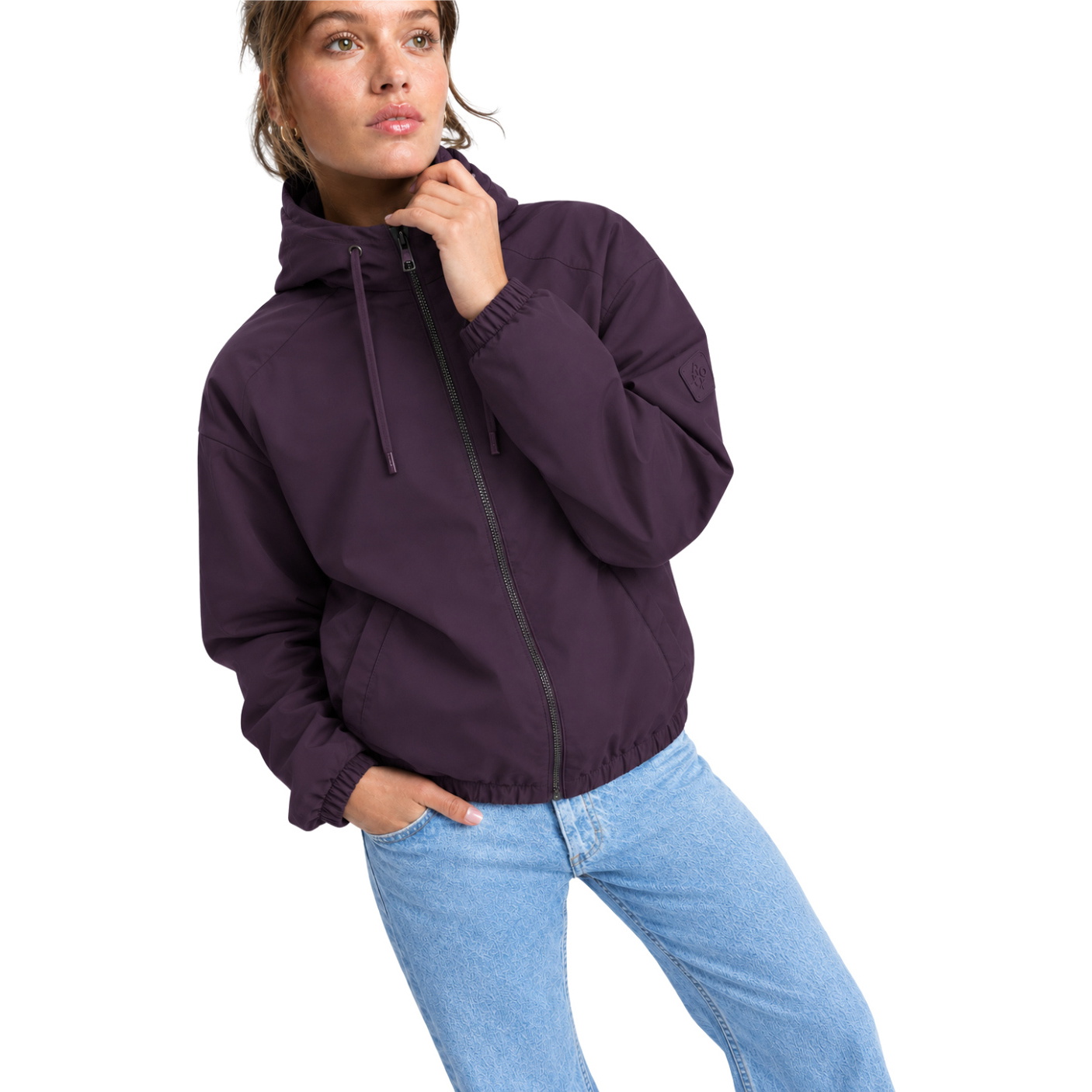 2026 Roxy Womens Wait For Me Windbreaker ERJJK03690 - Blackberry Wine